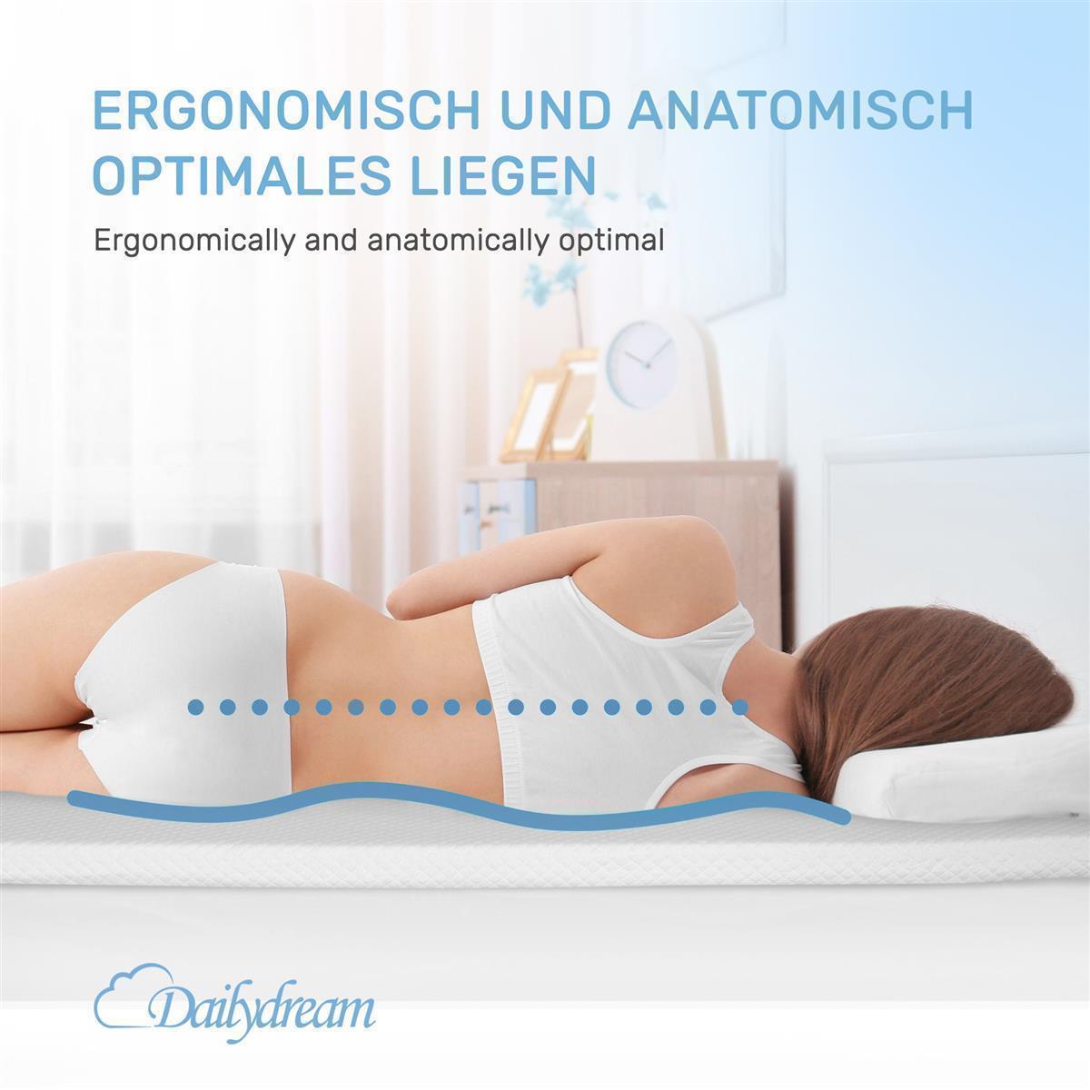 Dailydream viscoelastischer Matratzentopper mit Memory Foam Effekt, Edition "Clean Ocean"