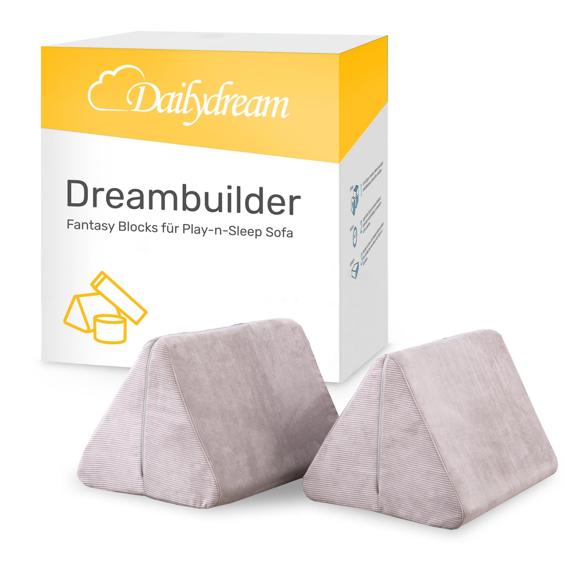 Dailydream Fantasy Blöcke für Dreambuilder Spielsofa für Kinder, Grau