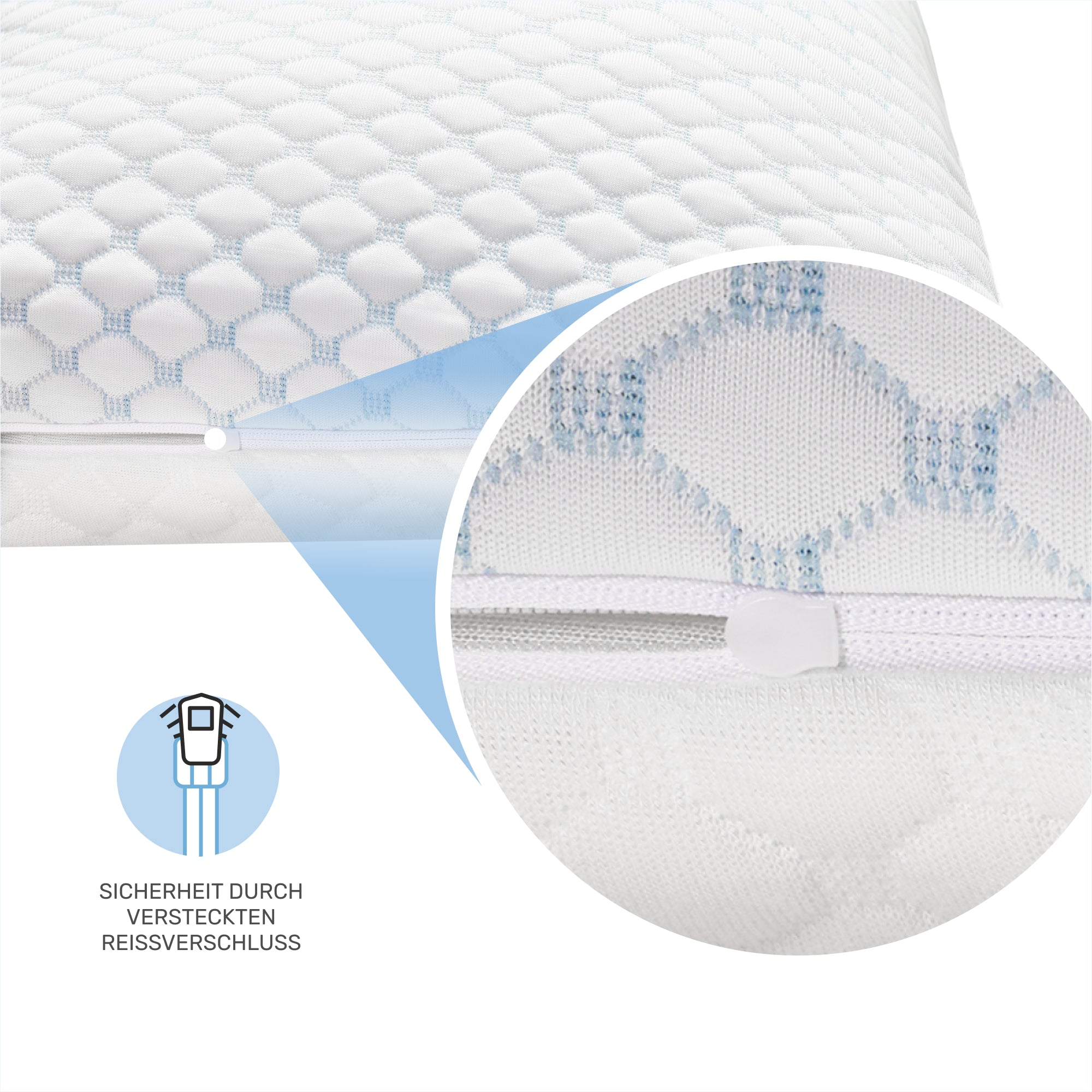 Dailydream FlexiCloud Nackenstützkissen mit SENSICE™, Memory Foam, Anpassbare Kissenfüllung, 80x40cm, weiß